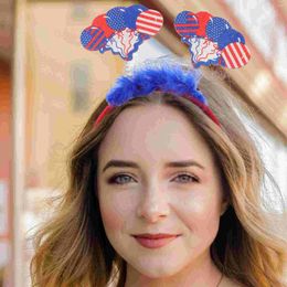 Party Decoration 4pcs Independence Day Hoofdbanden 4 juli Festival Hair Bands