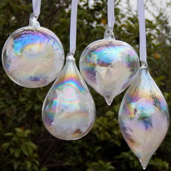 Décoration de fête 4pcs / emballage Différences Perle lustre Pendre de Noël Tree de Noël suspendu globe Globe DIY AMI Gift Pluat Ball