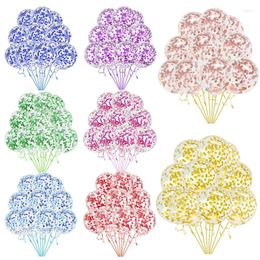 Décoration de fête 5/10/15/20 pièces 12 pouces confettis ballon transparent or rose ballons en latex anniversaire bébé douche mariage