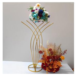 Décoration de fête 5/10 pièces Vase à fleurs sol Vases colonne support métal route plomb mariage pièce maîtresse géométrique Pot Table support pour événement à la maison