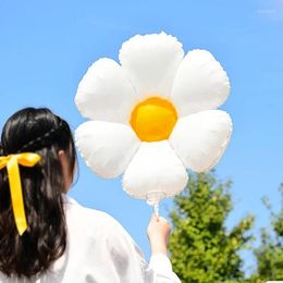 Decoración de fiesta, 5/3/2 uds., globos de papel de aluminio con flores de Margarita blanca, regalo de cumpleaños para niños, globo de helio de girasol, accesorios para bodas, Baby Shower