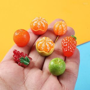 Décoration de fête 5 pcs fruits artificiels résine simulation raisin oranges fraise pour mariage maison jardin cuisine décor fournitures de fête