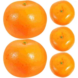 Decoración de fiesta 5 PCS Modelo de fruta Simulación de hogar Naranjas Juguete de escritorio Niños Artificial Fake Pography Props