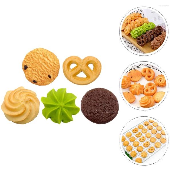 Decoración de fiesta 5 PCS Galletas simuladas Po Props Poshoot Modelo Comida Pequeño regalo Pografía Pantalla PVC Simulación Decoración