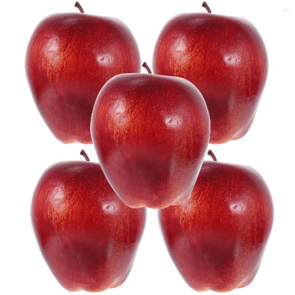 Decoración de fiesta 5 PCS Simulación Serpiente roja Modelo de fruta Manzanas Prop Delicioso Falso Sandía Decoración Espumas Frutas Acentos para el hogar Po Artificial