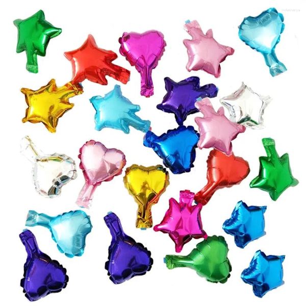 Décoration de fête 50/30 / 20pcs 5 pouces mini-étoiles Ballons en feuille de coeur pour faire du bouquet de fleurs décorations d'anniversaire de mariage de la fête des mères