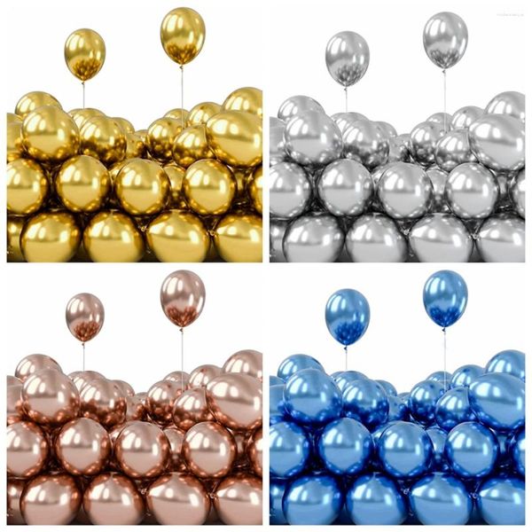 Décoration de fête 50 PCS 5 pouces Chrome Ballons d'hélium métallique pour anniversaire d'anniversaire d'anniversaire décorations de Noël