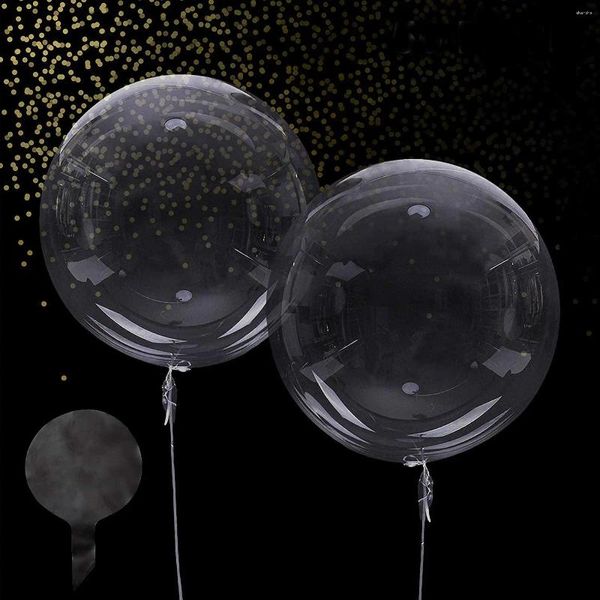 Décoration de fête 50 PCS BOBO BOBO BOBONS 20 pouces Ballon à bulles transparentes pour les événements de Noël à la maison LED Light Up