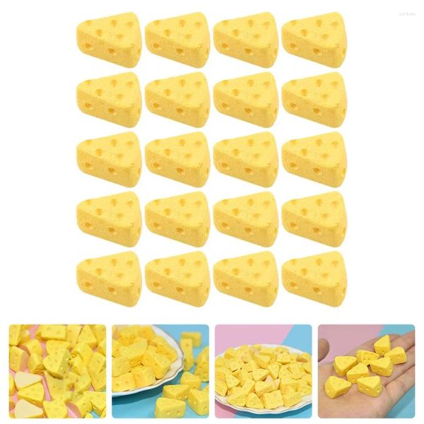 Décoration de fête 50 pcs Simulation gâteau faux fromage modèles jeux de rôle jouets nourriture maison accessoires maison mini cottage pographie accessoires