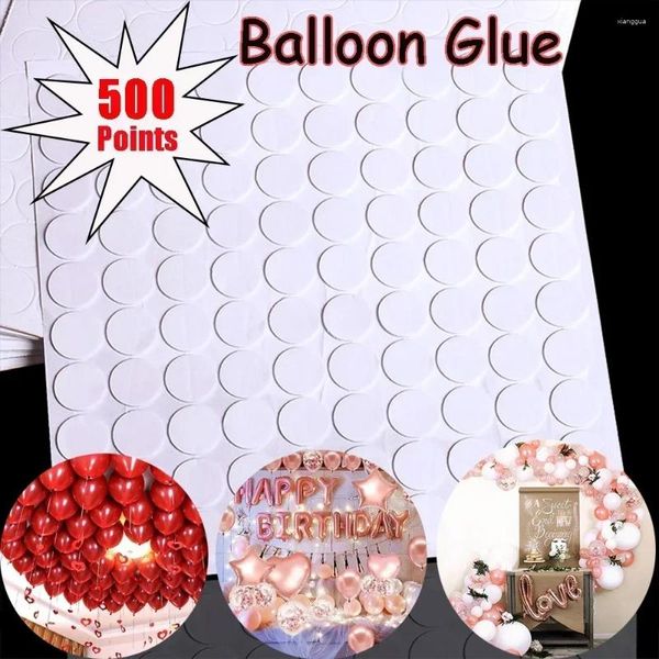 Decoración de la fiesta 500 puntos/set Adjunto de globos Glue Cumpleaños Boda DIY Decoración Palacres de globo de punto
