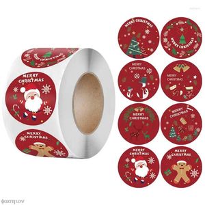 Party Decoratie 500 stks/rol 3.8 CM Vrolijk Kerstfeest Stickers Thema Seal Etiketten Voor DIY Cadeau Bakken Pakket Envelop briefpapier