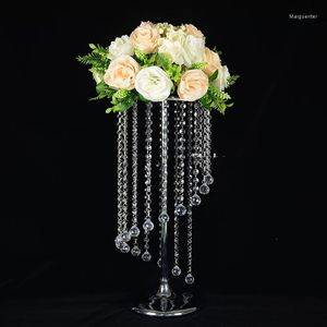 Décoration de fête 50 cm 12 pièces support de fleurs de mariage allée de mariage piliers en cristal pièce maîtresse pour décoration de Table1376