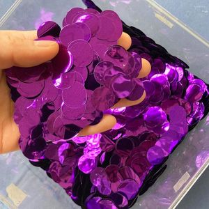 Décoration de fête 50g Feuille Violette Ronde Confettis Métalliques Glitter Table Confetis Dot Craft Stuffer Mariage Anniversaire Ballon Décor Or Argent
