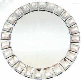 Party Decoration 50 stcs) Mooie diamant acryl spiegelladerplaten groothandel yudao1459