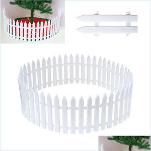 Décoration De Fête 50 Pcs Arbre De Noël Clôture En Plastique Blanc Jardin Maison Garde-Corps Surround Noël Décoratif Drop Delivery 2021 Festive P Dhxbg