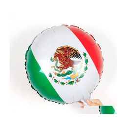 Décoration de fête 50pcs / set drapeau mexicain ballons d'aluminium événement décorations d'anniversaire pour enfants jouets pour enfants baby shower hélium Globos Drop Dhhno