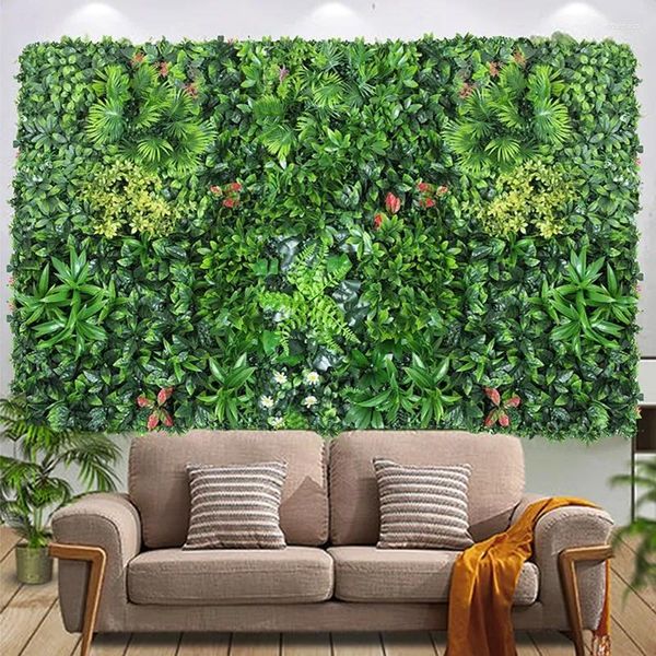 Décoration de fête 50x50cm 3D panneau mural de gazon artificiel en plastique intérieur pelouse verte décor à la maison toile de fond de mariage décorations de magasin de plantes de fleurs