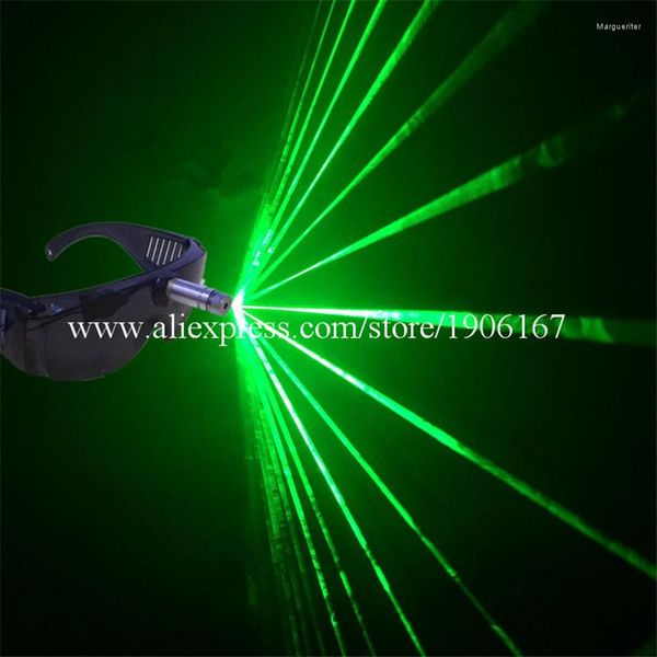Décoration de fête 532nm 80mw Lunettes laser vertes pour Noël Halloween Laserman Stage Show Supplies