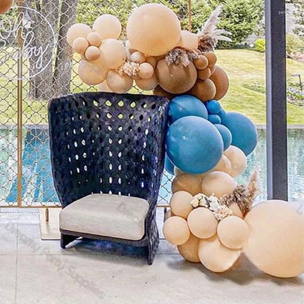 Décoration de fête 56pcs Retro ballons kit Garland Kit bleu coco-bleu ballon ballon arc décor mariée mariée pour être pêche au baptême