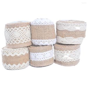 Party Decoratie 5cm Breedte Jute Lint Vintage Bruiloft Centerpieces Sisal Lace Trim Jute Hessische Rustieke Evenement Decor Supplies