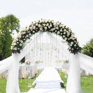 Décoration de fête 5m/10m, tissu en rouleau de Tulle Organza cristal transparent pour chaise, décoration d'arc de mariage, robe de femme