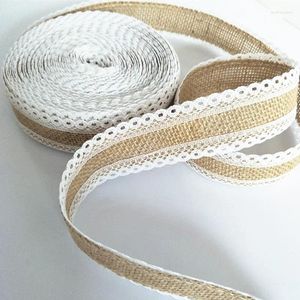 Party Decoration 5m /Roll Natural Jute Burlap Lace Rolls Wedding Tafel Vintage Rustic 5BB5527