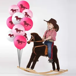 Décoration de fête 5pcs 12 pouces de cheval Latex Ballon de raies décorations de thème de baby shower hadgought