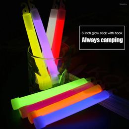 Décoration de fête 5pcs 6 pouces fluorescence Lumière Glow Stick Outdoor Camping Tool Emergency Tool Concert Prop fluorescent Bar