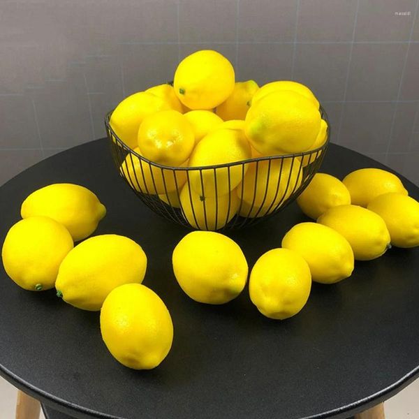 Décoration de fête 5pcs faux citrons de citrons