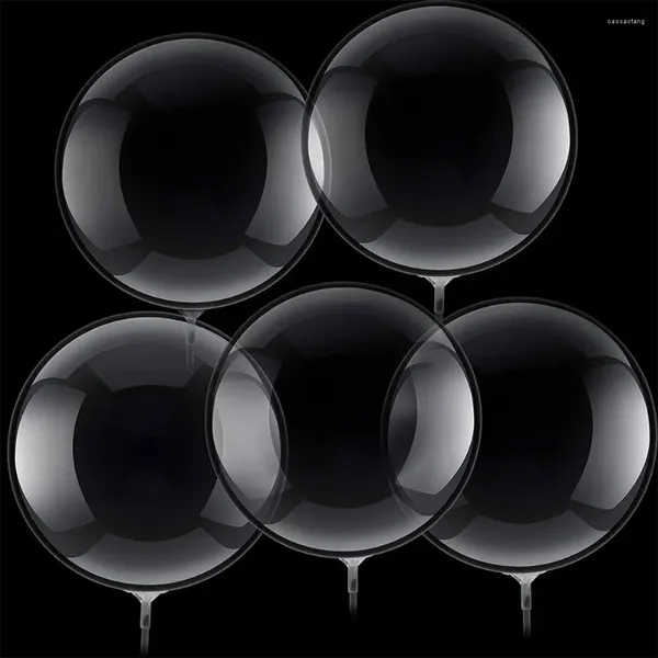 Décoration de fête 5pcs Bobo Bubble Lumineux Transparent Ballons d'hélium clair Baby Shower Anniversaire de mariage 18/20/24/36 pouces