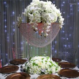 Party Decoration 5 stcs) Crystal Wedding Table middelpunt vazen ​​voor centerpieces hoge metalen vaas bloemstandhouders cen udao1193