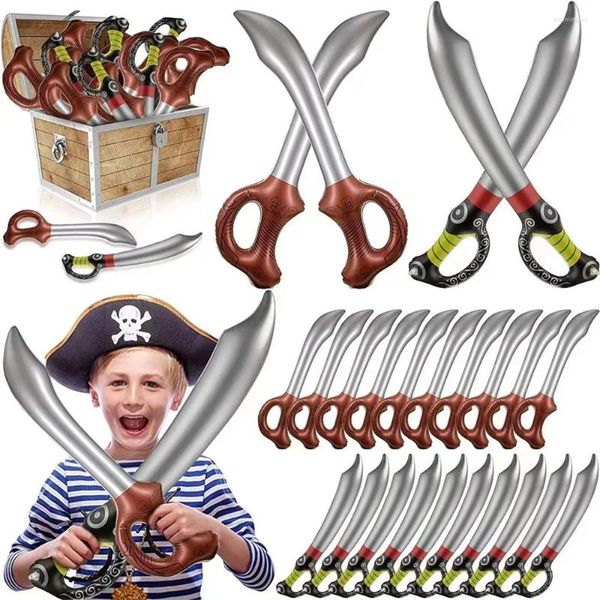 Décoration de fête 5pcs PVC PVC Toy Sword Stage accessoires Enfants Pirate Cosplay Supply Fundoor Fun Game Favors d'anniversaire gonflables