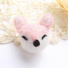 Décoration de fête 5pcs / lot 4 Color Wool Felt Pokes Handmade DIY Animal Children's Headwear Accessoires en gros en gros