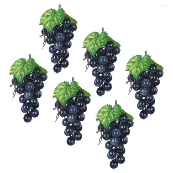 Décoration de fête 6 PCS Tableau artificiel de raisins modèles de fruits d'accessoires