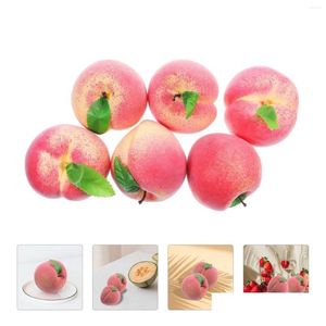 Decoración de fiesta 6 PCS Uva Fruta artificial Melocotón Niño Frutas confitadas Tienda de espuma realista Prop Drop Entrega Hogar Jardín Festivo Dhziw