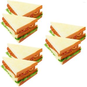 Feestdecoratie 6 stuks Realistisch Simulatie Sandwich Model PU Bakken Pography Prop