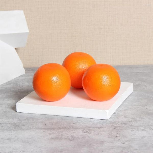 Décoration de fête 6 pièces Simulation Oranges modèles d'oranges artificielles faux fruits ameublement restaurant plateau photographie
