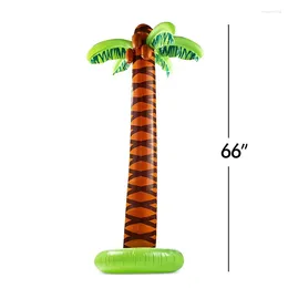 Decoración de fiesta 66 pulgadas gigante inflable palmera hawaiana luau suministros coco playa piscinas juguete tropical verano cumpleaños