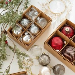 Decoración de fiesta 6 piezas elegante adorno de bolas de Navidad de cristal agregue atmósferas festivas a las decoraciones de su hogar Porches Decoraciones de ventanas Gota