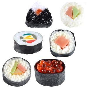 Partij Decoratie 6 Stuks Nep Sushi Model Simulatie Rijst Roll Kunstmatige Voedsel Po Rekwisieten