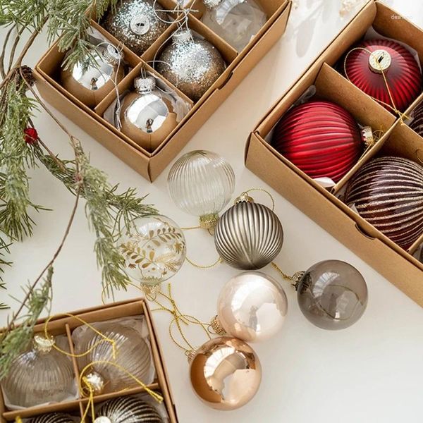 Décoration de fête 6pcs / boules de Noël en verre set