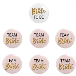 Feestdecoratie 6 stuks Team Bruid Om Badge Vrijgezellenfeestbenodigdheden Hen Night Bruidsdouche Accessoires Bruidsmeisje Cadeau