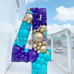 Feestdecoratie 73/100cm Mozaïek Frame Ballonnen Stand DIY Verjaardagsnummer Vuldoos Kinderen Volwassenen Verjaardag Decor