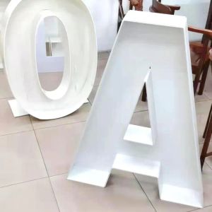 Feestdecoratie 73cm Nummer Alfabet Mozaïek Frame Stand Ballon Box Baby Douche Giant Volwassen Kinderen Verjaardag Decor Letter