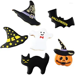 Feestdecoratie 7 stks Halloween Bat Ghost Cookie Cutter Cake Decorating Fondant Cutters Tool Cookies Mold Baking Baby Shower Toy