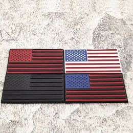 Décoration de fête 8.5x5cm alliage zinc American drapeau Car Emblem Metal 3D Flag Sticker Sticker Fender Badge