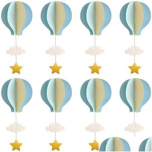 Décoration de fête 84 pcs pastel bleu grande taille ballon à air guirlande décor papier nuage suspendu anniversaire baby shower drop livraison dhg2l