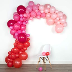 Décoration de fête 85pcs rouge fuchsia rose ballons en latex arc guirlande kit anniversaire baby shower fiançailles décorations de mariage de mariée
