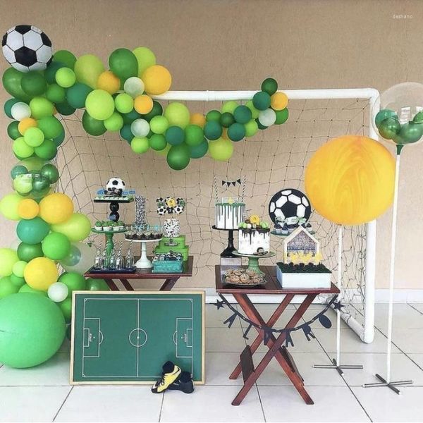 Decoración de fiesta 85 Uds. Globo deportivo tema de fútbol guirnalda para adultos globos de lámina de fútbol de 18 pulgadas para niños decoraciones de cumpleaños para niños