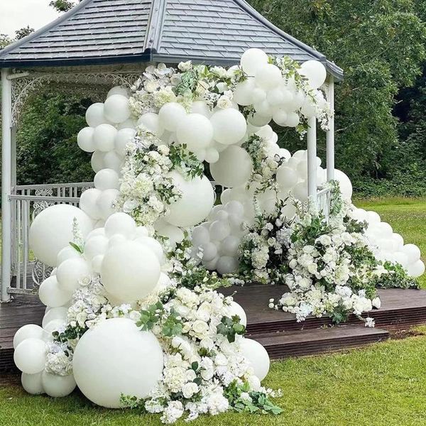 Décoration de fête 88pcs Ballons de mariage Kit Blanc Hélium Ballon Garland Arch Anniversaire Baby Shower Anniversaire Sexe Révéler Décor